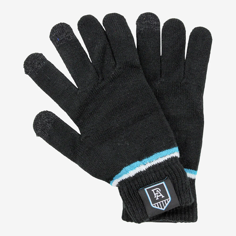 Port Adelaide Touchscreen Knitted Gloves - Image 2