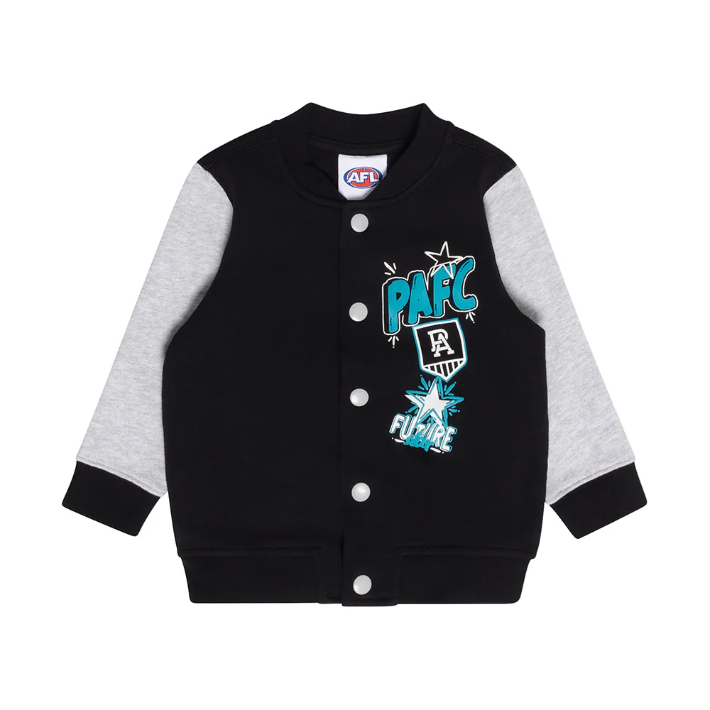 Port Adelaide Kids Varsity Fleece Jacket