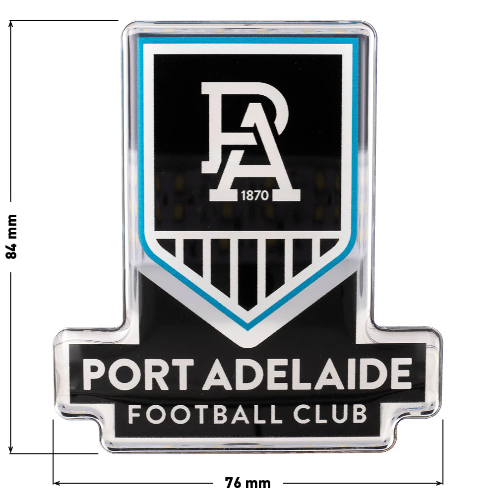 Port Adelaide Logo Lensed Chrome Decal - Image 3