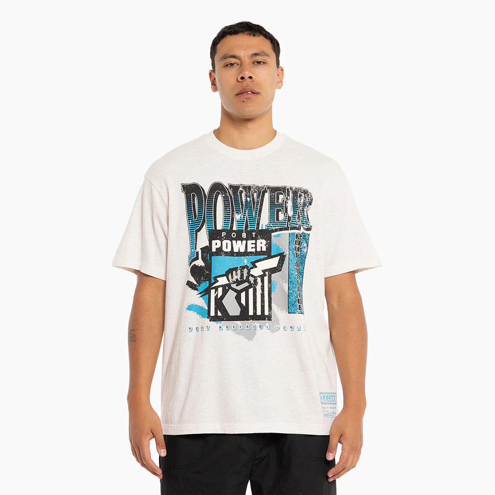 Port Adelaide Mitchell & Ness Adults Vintage Brush Off Tee - Image 7