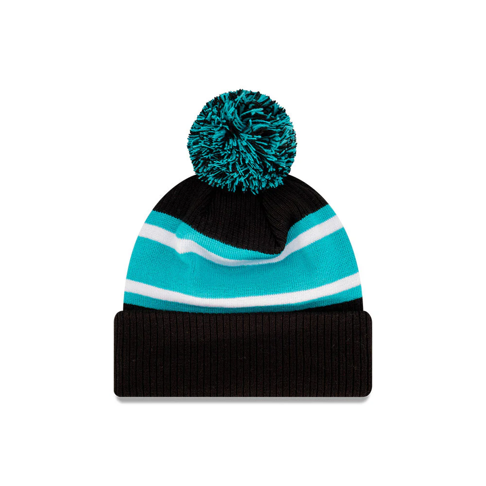 Port Adelaide New Era Stripe Knitted Beanie - Image 4