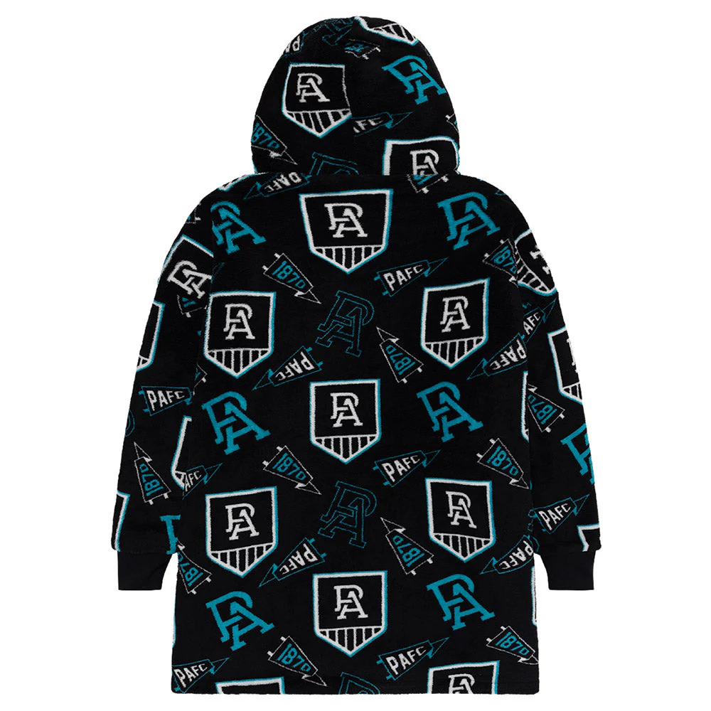 Port Adelaide Adult Sherpie Oversized Fleece Hoodie - Image 9