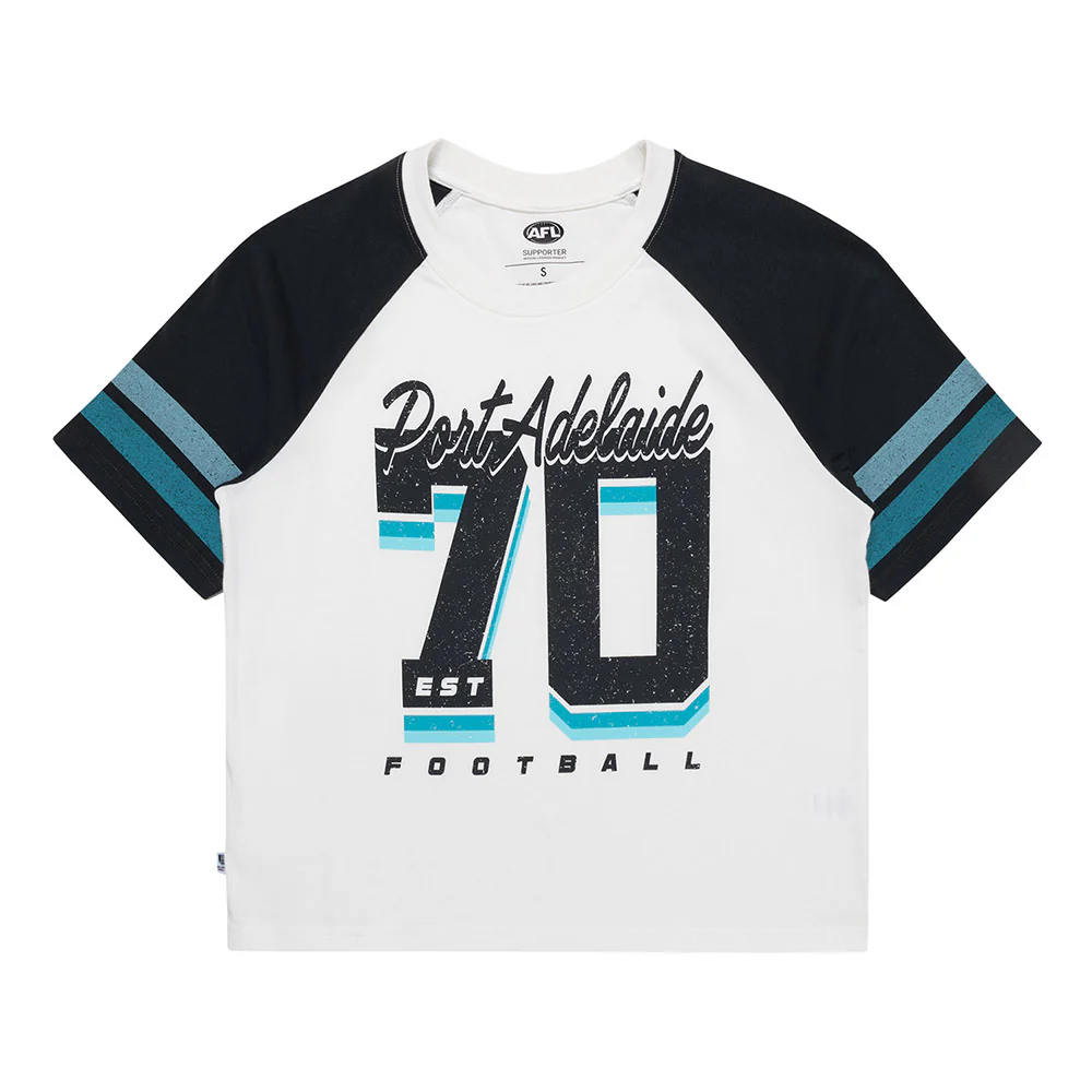 Port Adelaide 2-Tone Womens Raglan Tee
