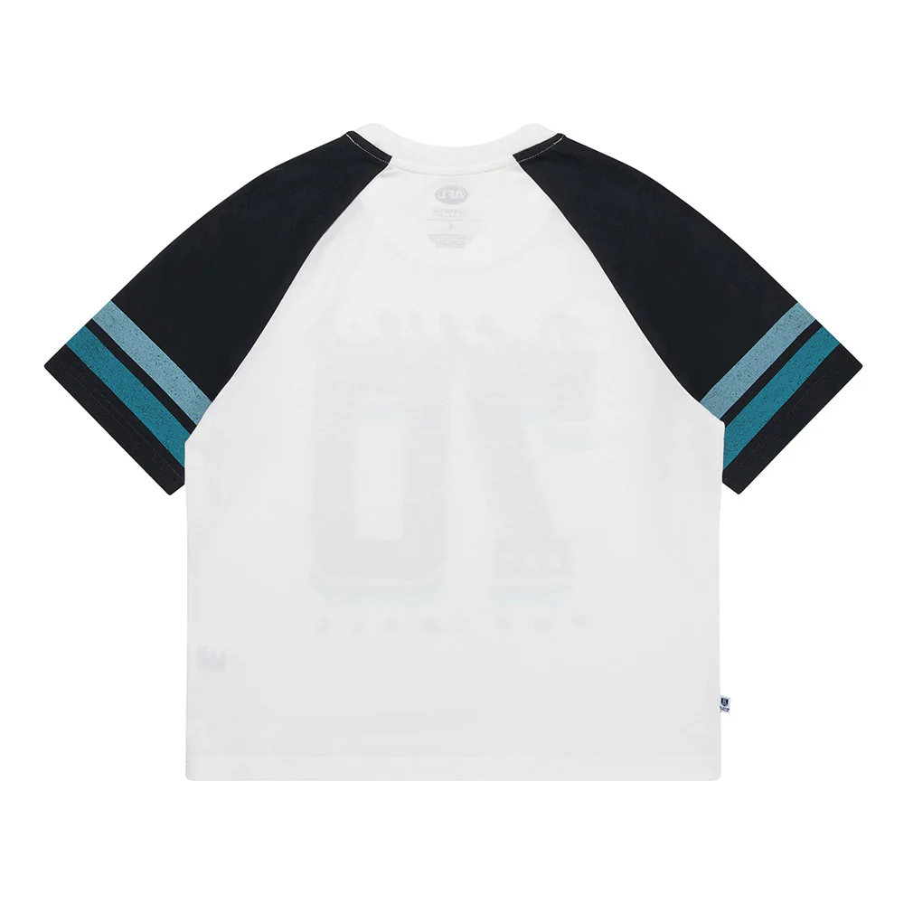 Port Adelaide 2-Tone Womens Raglan Tee - Image 2
