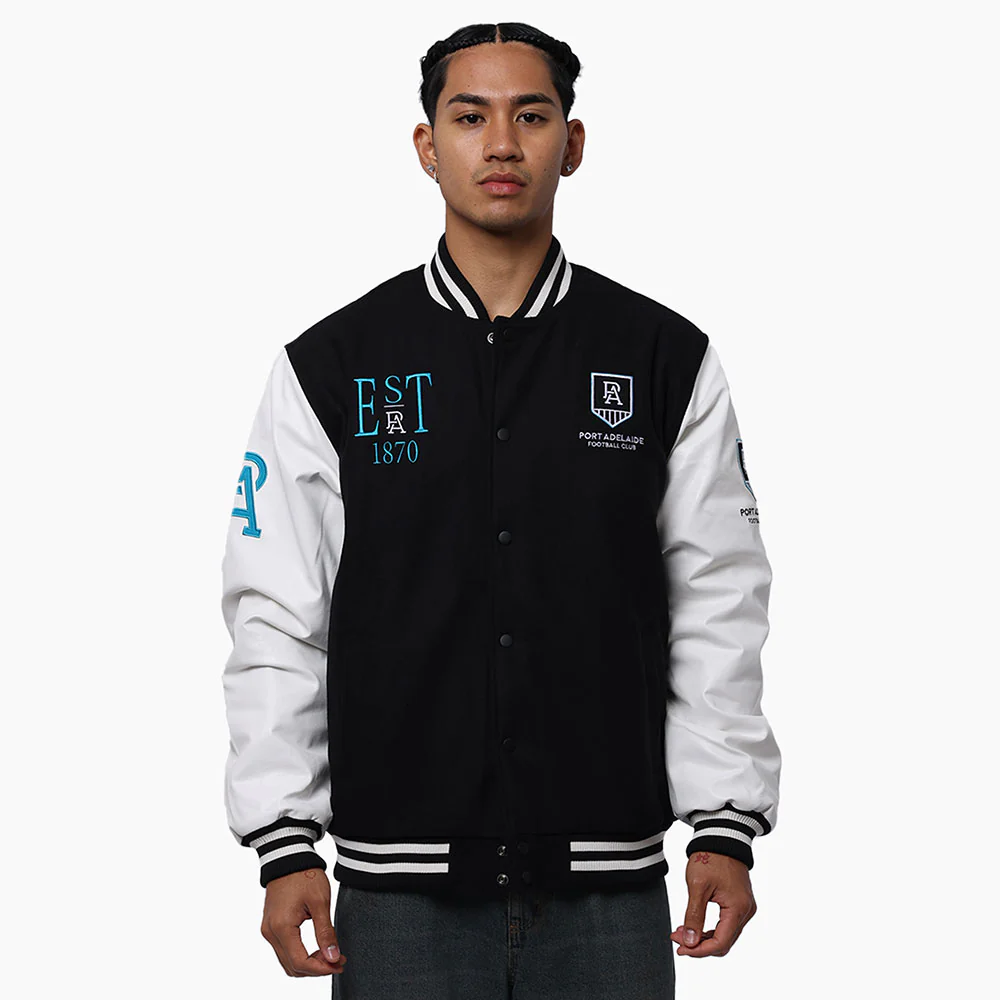 Port Adelaide Script Varsity Jacket