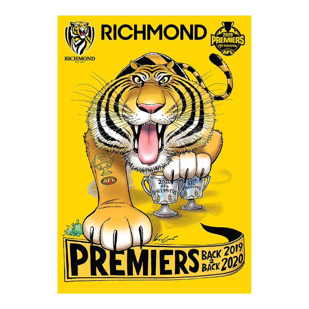 Premiership 2020 A6 Caricature Sticker