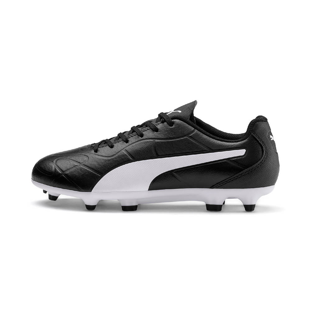 Puma Monarch Fg Junior Football Boots Black/White - Image 3