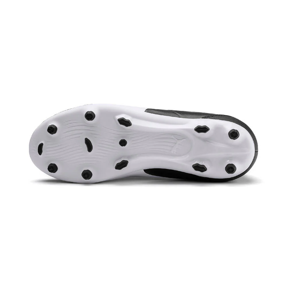 Puma Monarch Fg Junior Football Boots Black/White - Image 9