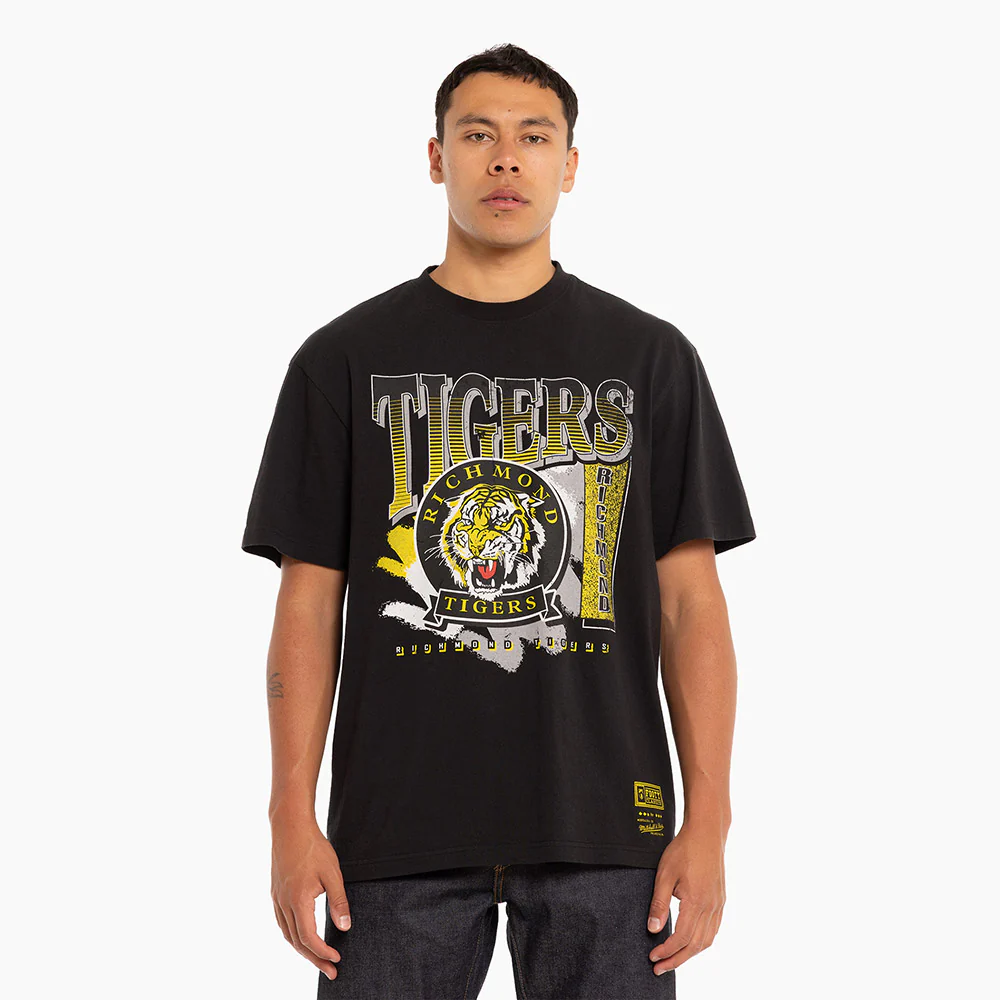 Richmond Mitchell & Ness Adults Vintage Brush Off Tee - Image 3
