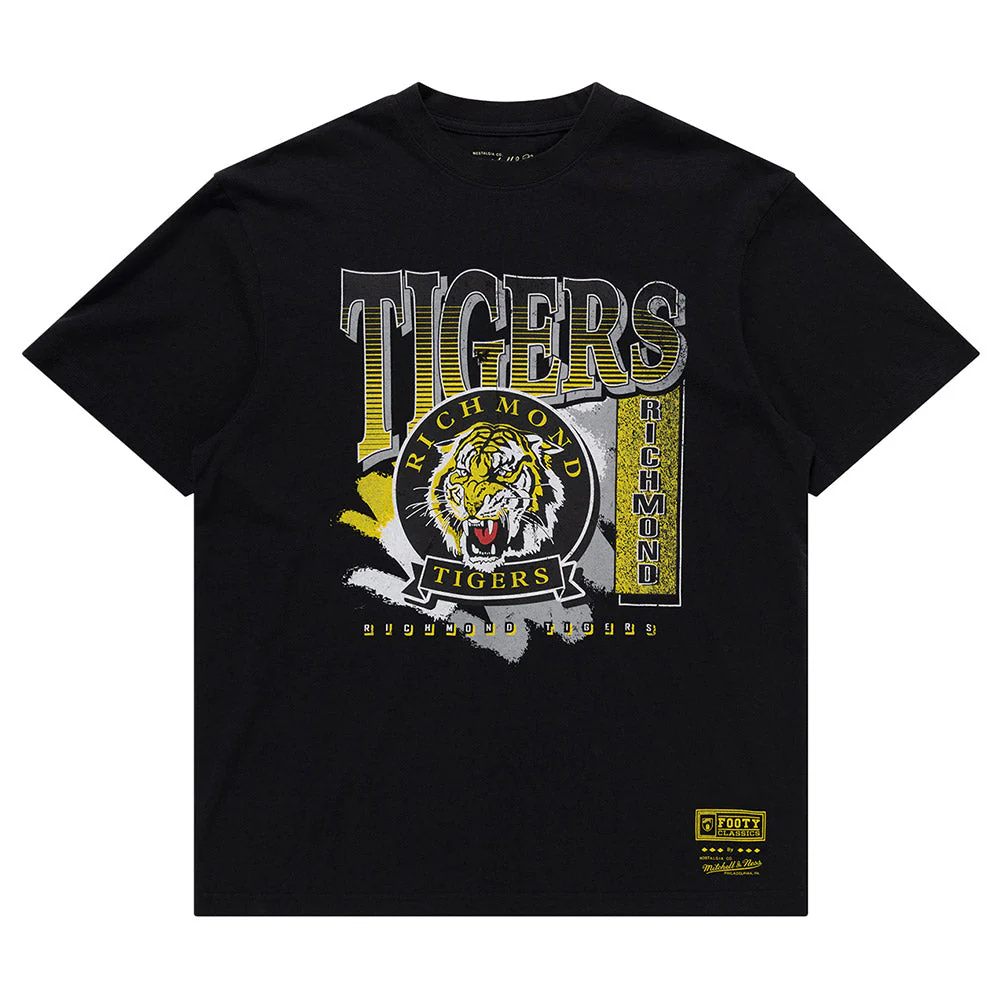 Richmond Mitchell & Ness Adults Vintage Brush Off Tee - Image 6