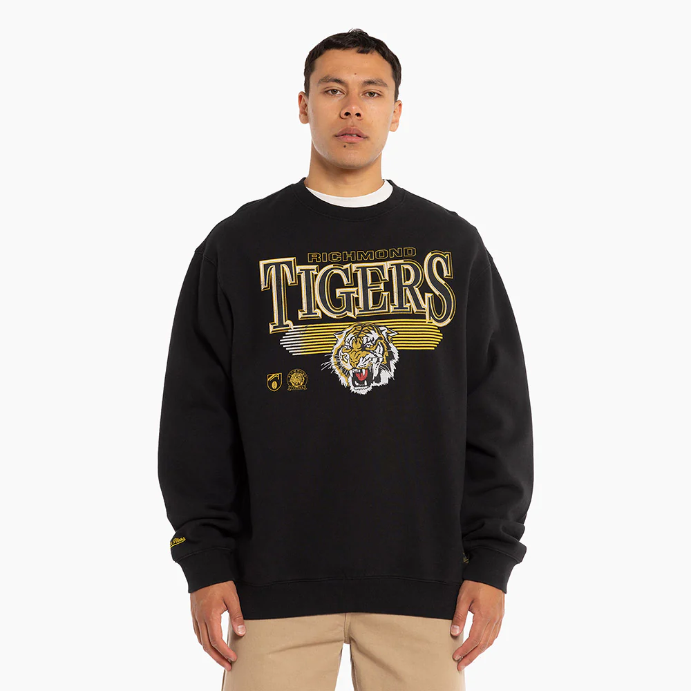 Richmond Mitchell & Ness Adults Underscore Crew Neck Sweater - Image 3