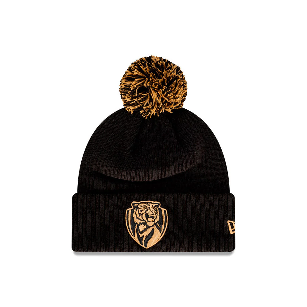 Richmond New Era Black Wheat Knitted Beanie - Image 3