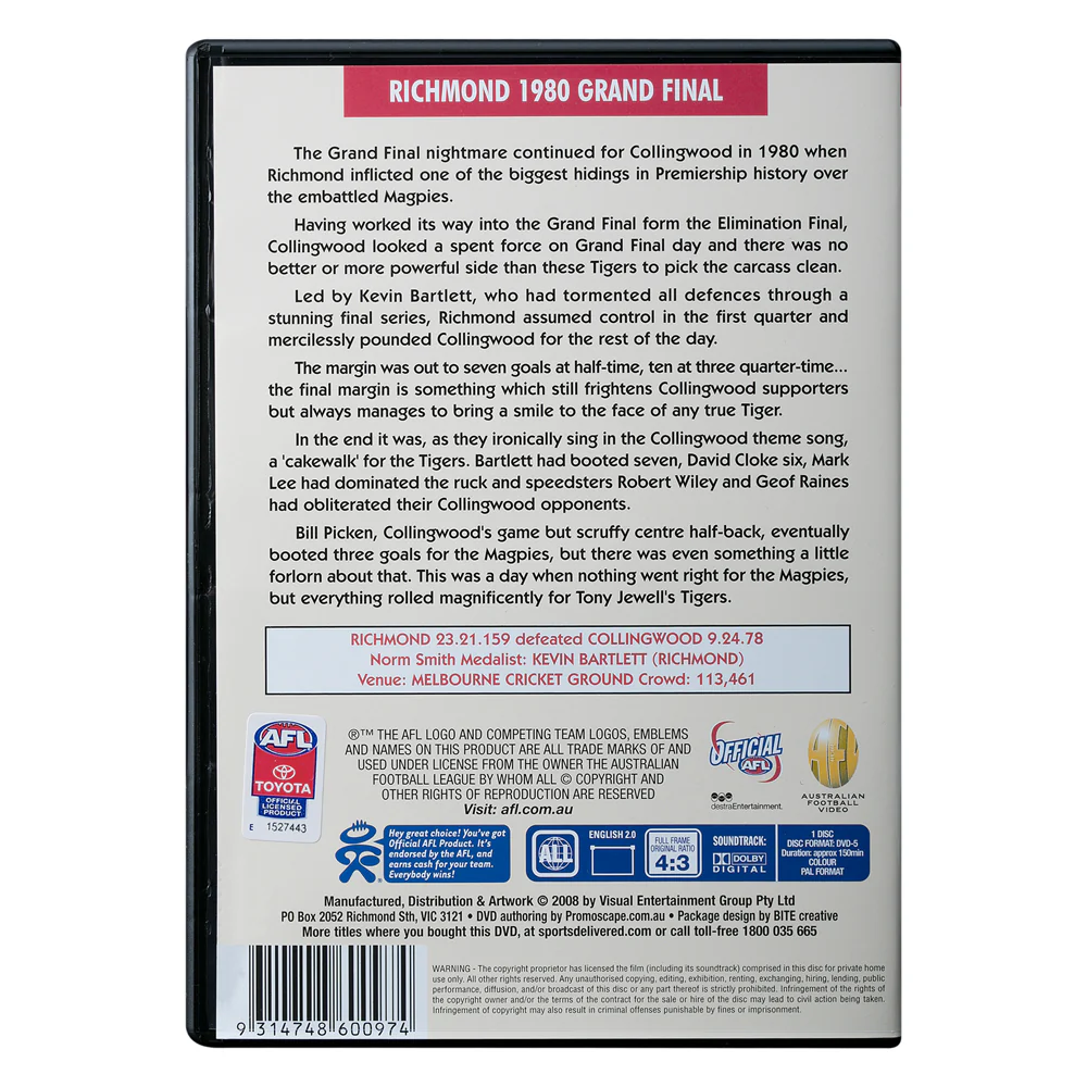 Richmond 1980 Premiers Dvd - Image 2