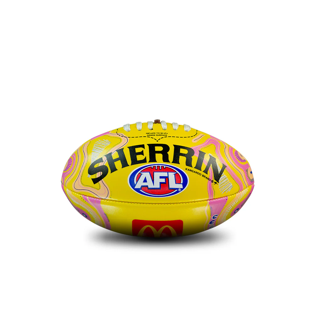 Sherrin 2026 Indigenous Mini Football 20 Cm Yellow