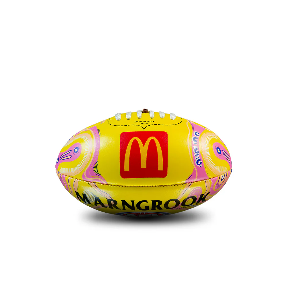 Sherrin 2026 Indigenous Mini Football 20 Cm Yellow - Image 3