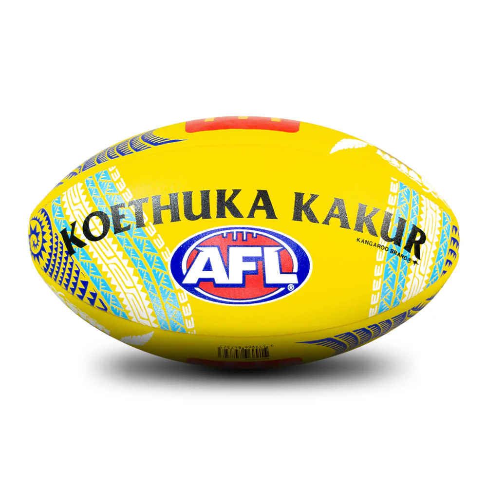 Sherrin 2024 Sir Doug Nicholls Round Replica Game Football - Yellow
