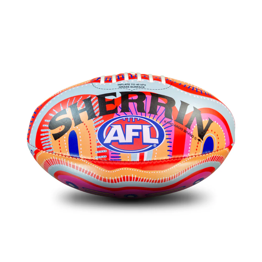 Sherrin 2026 Indigenous Football Soft Touch Red