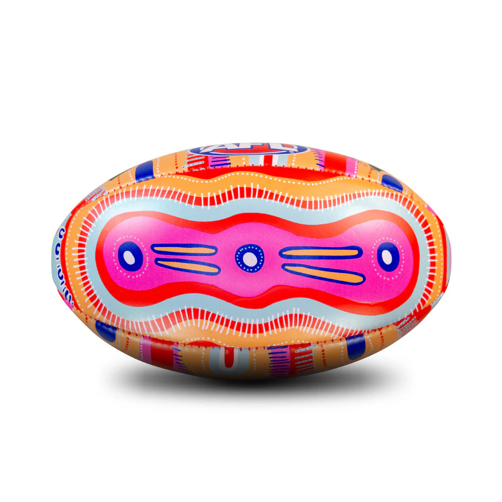 Sherrin 2026 Indigenous Football Soft Touch Red - Image 2
