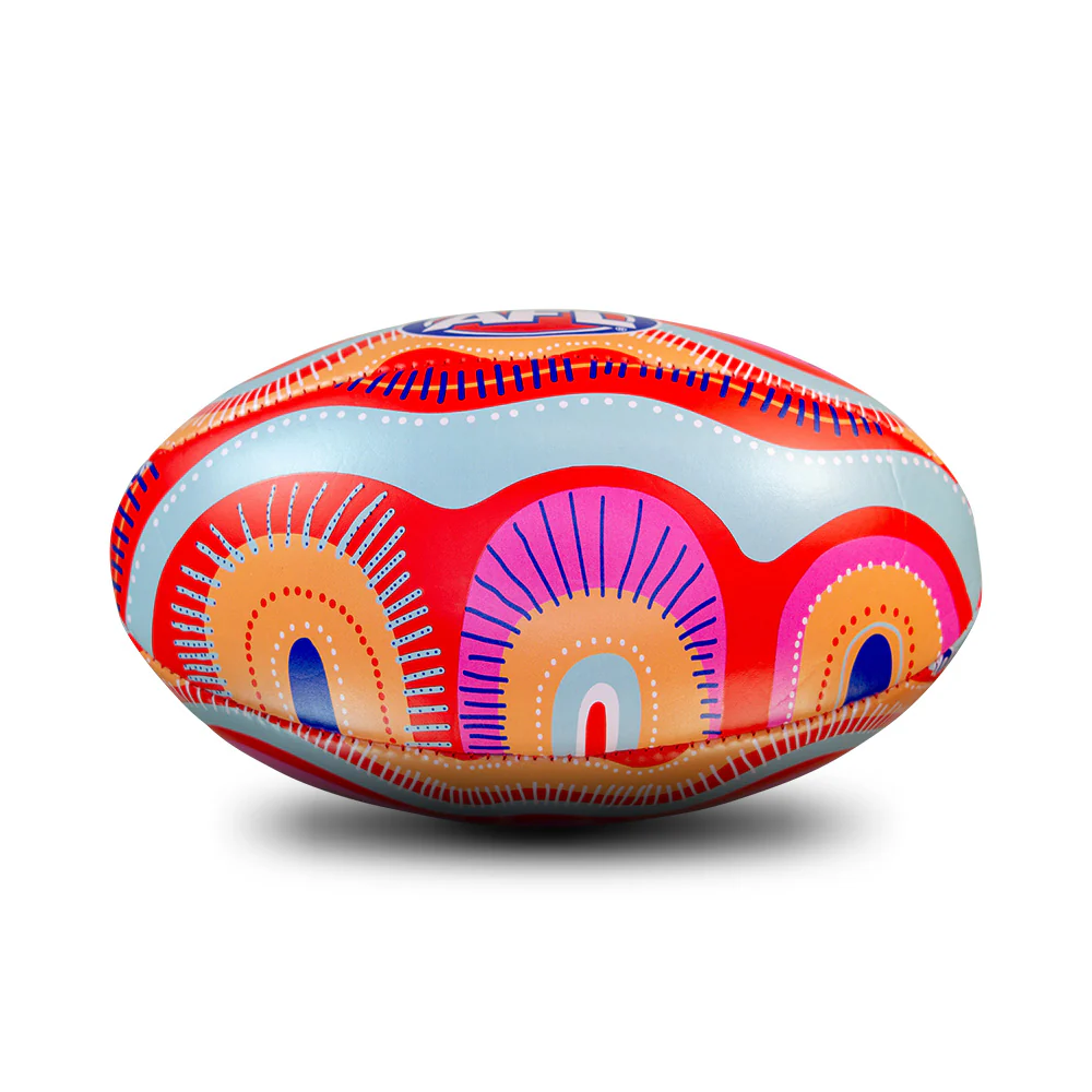 Sherrin 2026 Indigenous Football Soft Touch Red - Image 4