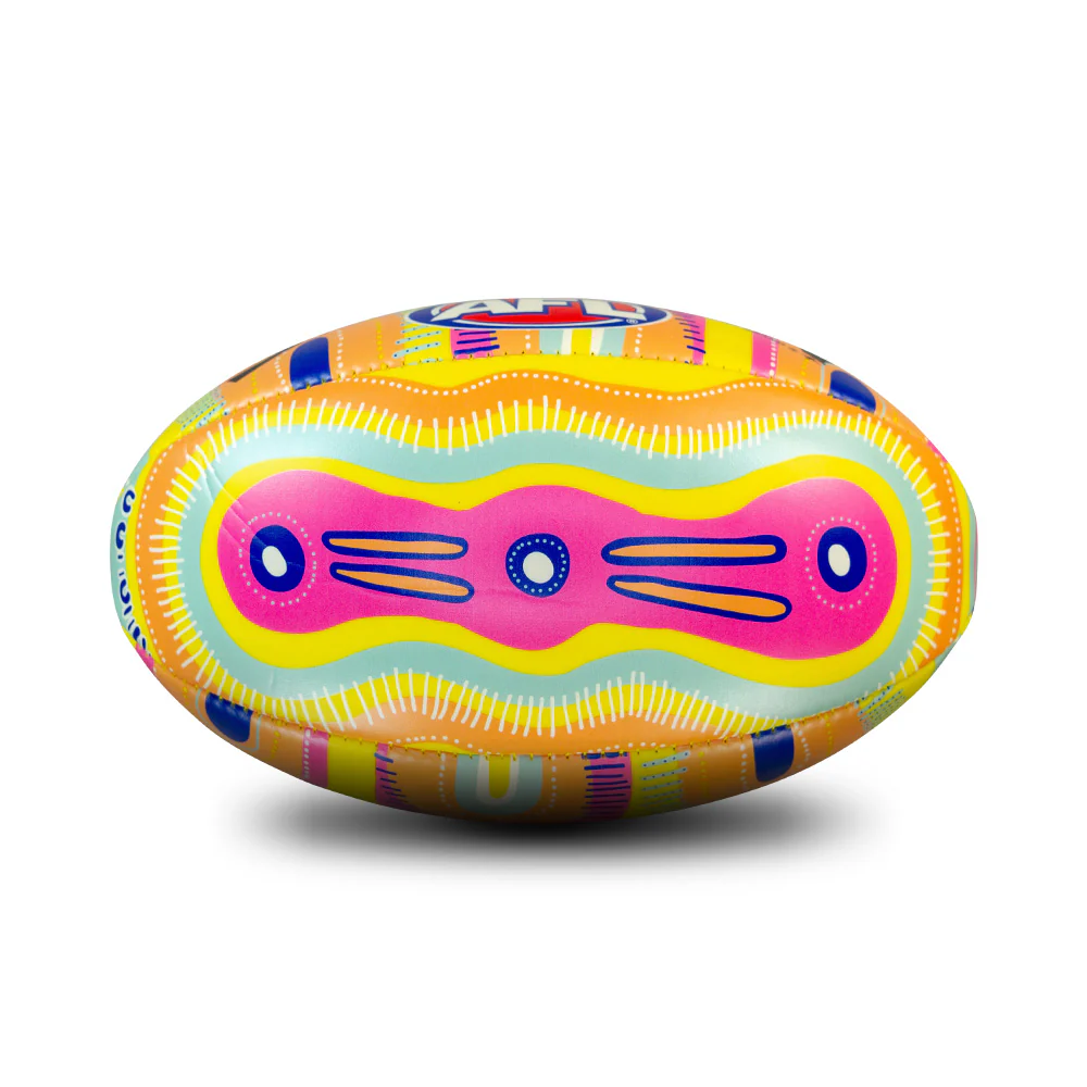 Sherrin 2026 Indigenous Football Soft Touch Yellow - Image 2