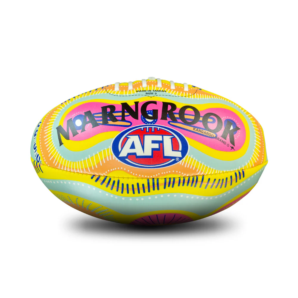Sherrin 2026 Indigenous Football Soft Touch Yellow - Image 3