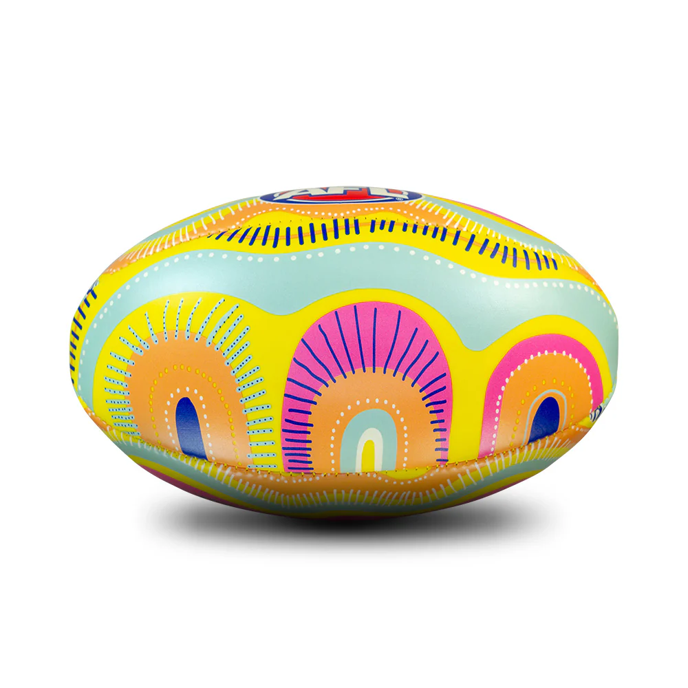 Sherrin 2026 Indigenous Football Soft Touch Yellow - Image 4