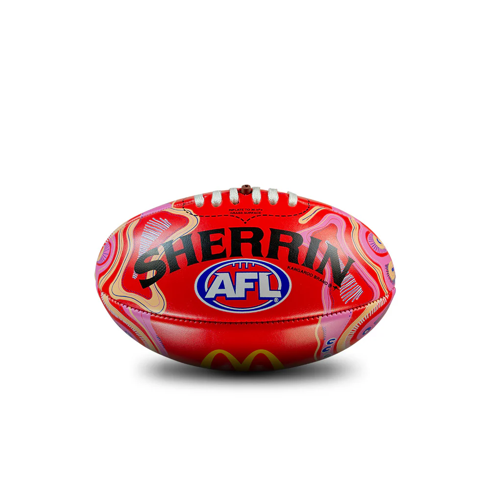 Sherrin 2026 Indigenous Mini Football 20 Cm Red