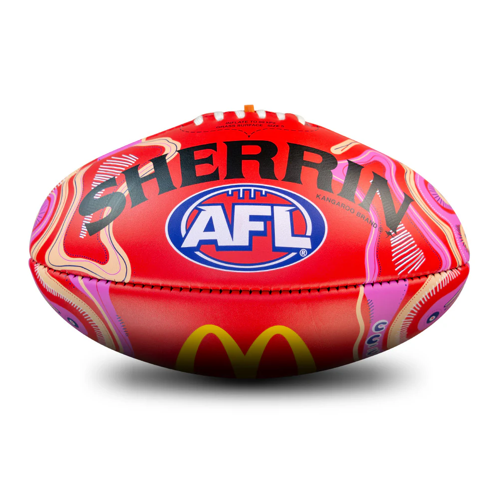 Sherrin 2026 Sir Doug Nicholls Round Game Ball Red
