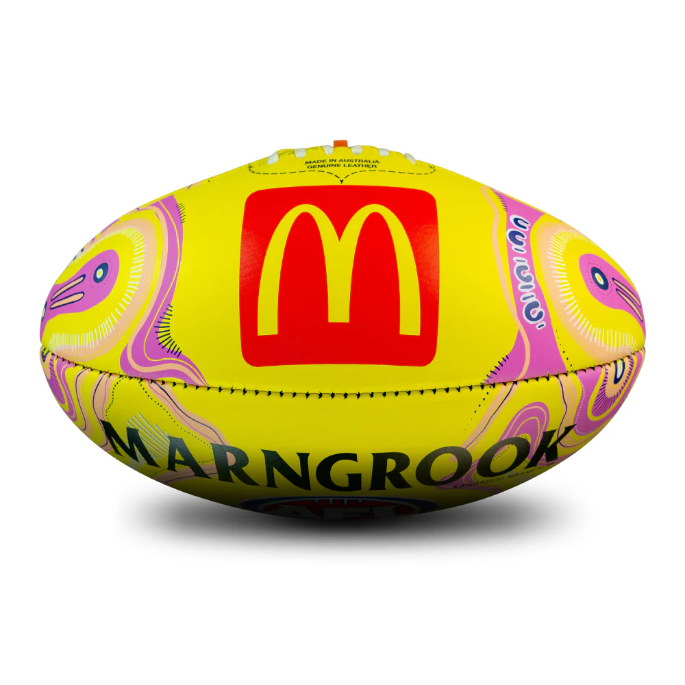 Sherrin 2026 Sir Doug Nicholls Round Game Ball Yellow - Image 3
