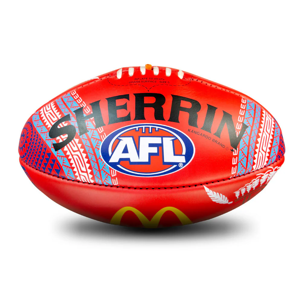 Sherrin 2024 Sir Doug Nicholls Round Official Game Football - Red