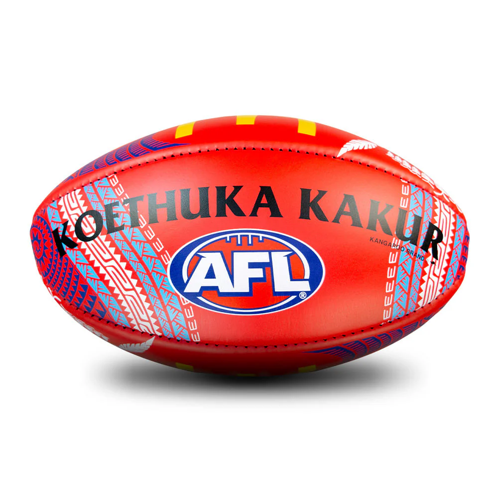 Sherrin 2024 Sir Doug Nicholls Round Official Game Football - Red - Image 2