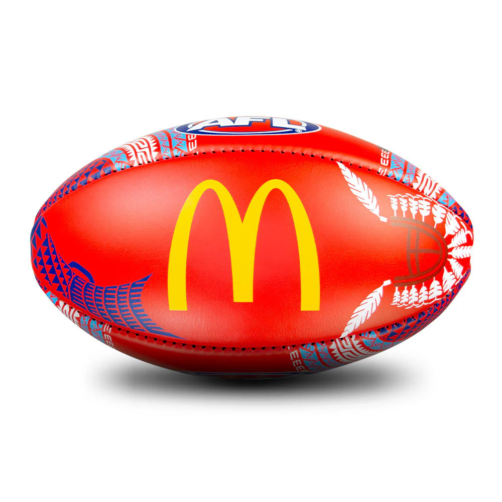 Sherrin 2024 Sir Doug Nicholls Round Official Game Football - Red - Image 4