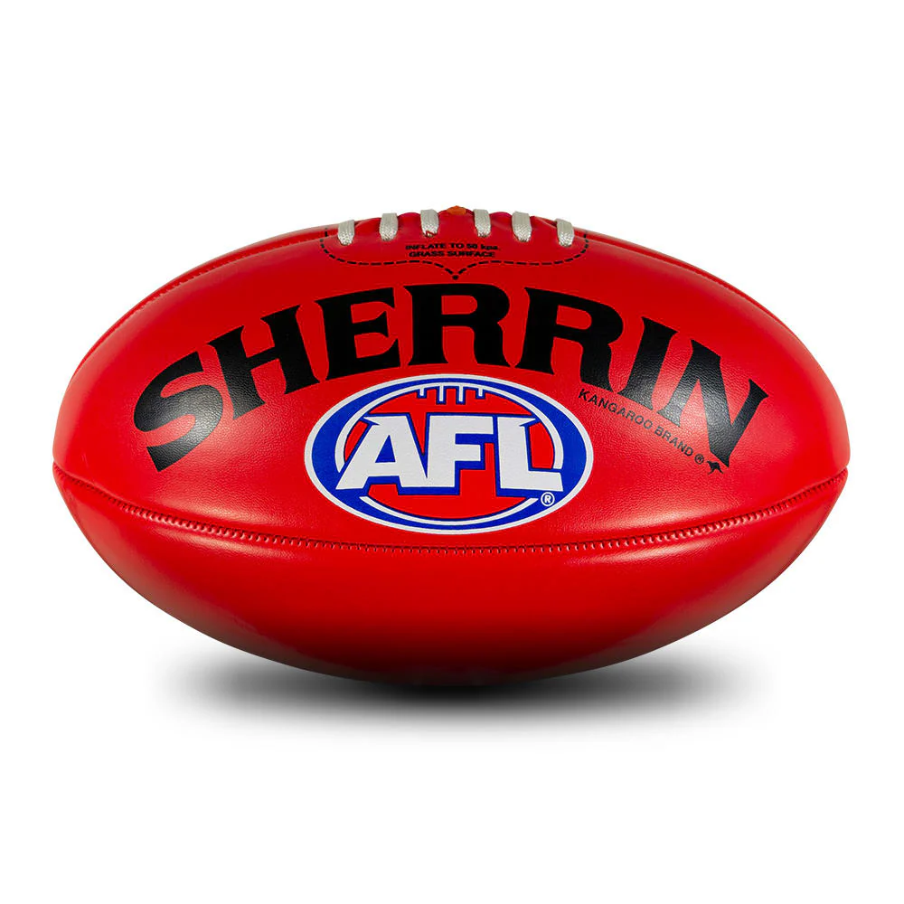 Sherrin Grass Surface Football - Red - Size 5 - Image 4