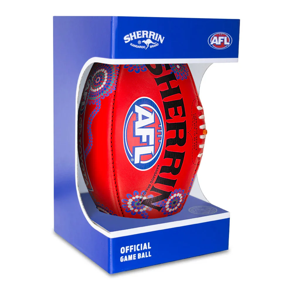 Sherrin Kb Red Boxed Indigenous Football - Image 2