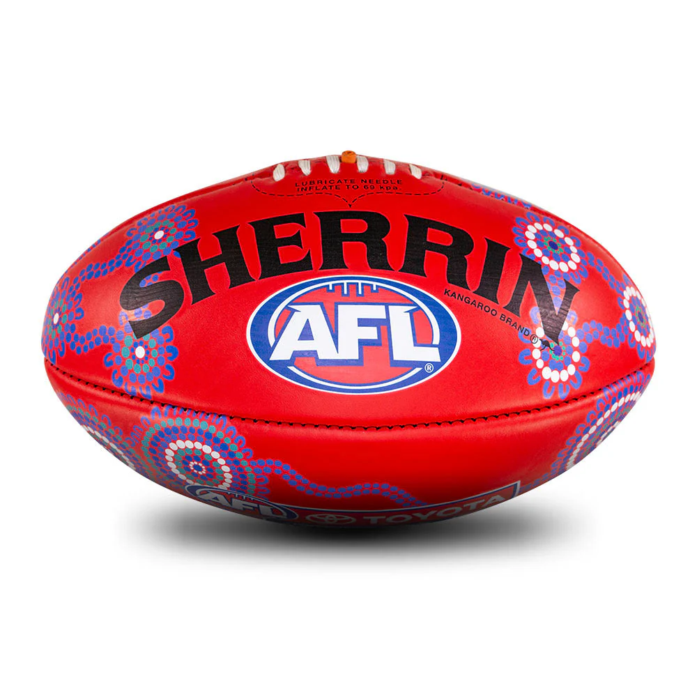 Sherrin Kb Red Boxed Indigenous Football - Image 3