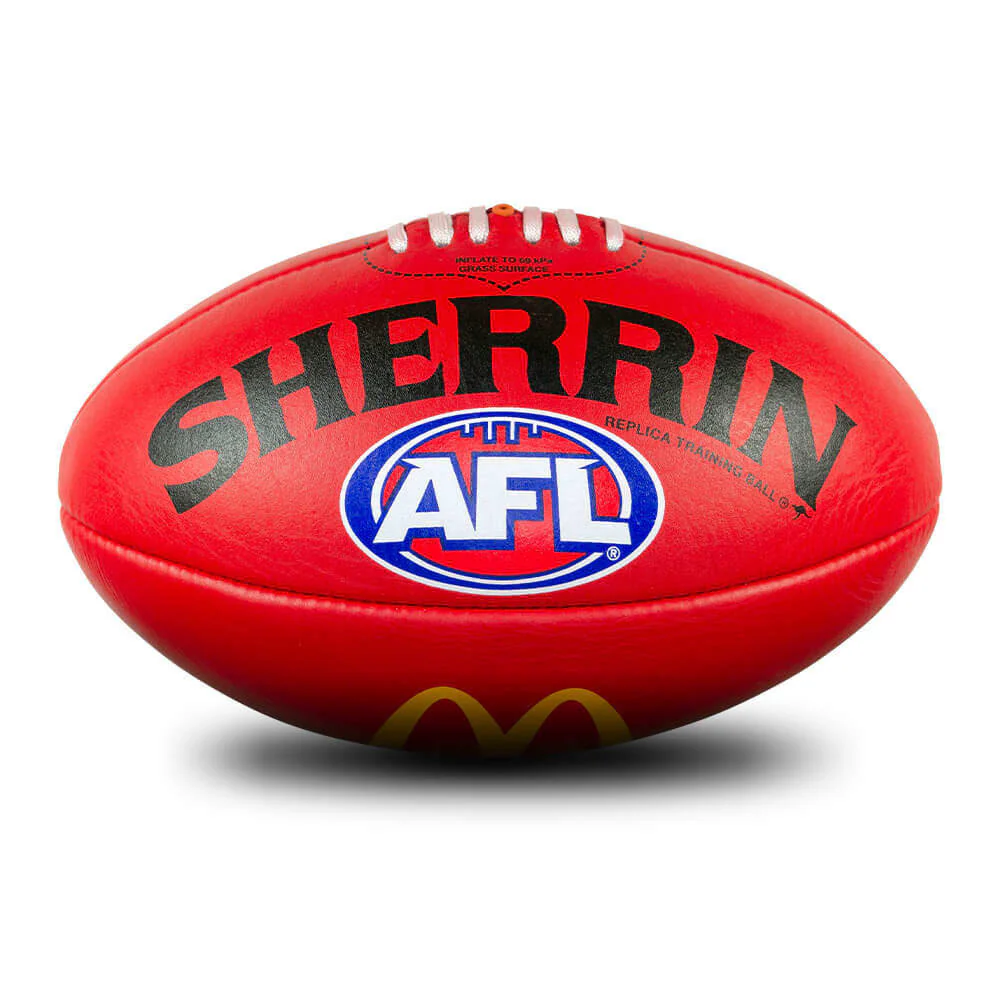 Sherrin Leather AFL Replica Mcdonalds Size 4 Red Training Ball