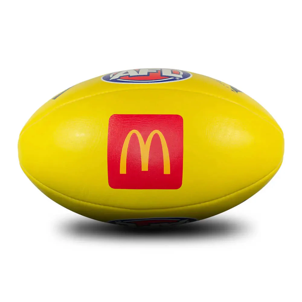 Sherrin Leather AFL Replica Mcdonalds Size 4 Yellow Training Ball - Image 2