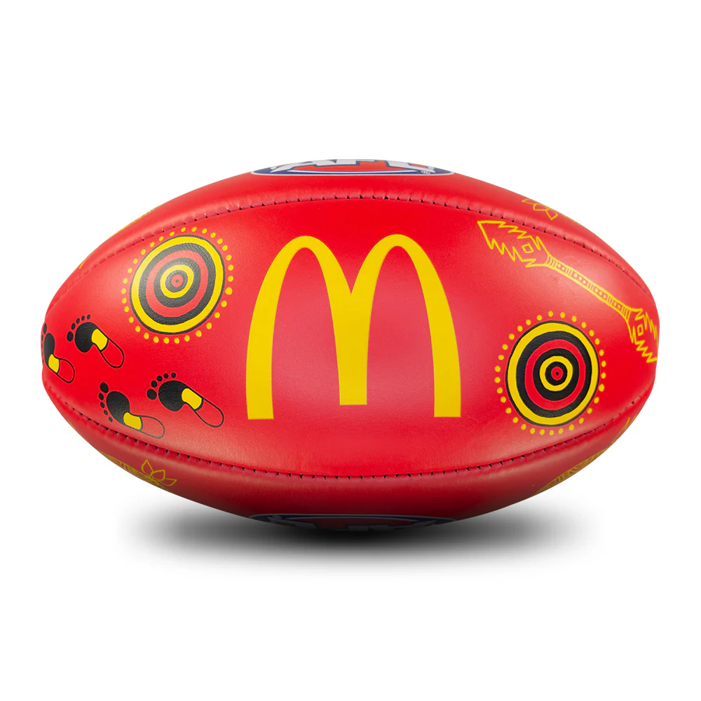 Sherrin Red Indigenous Leather Game Ball - Image 2