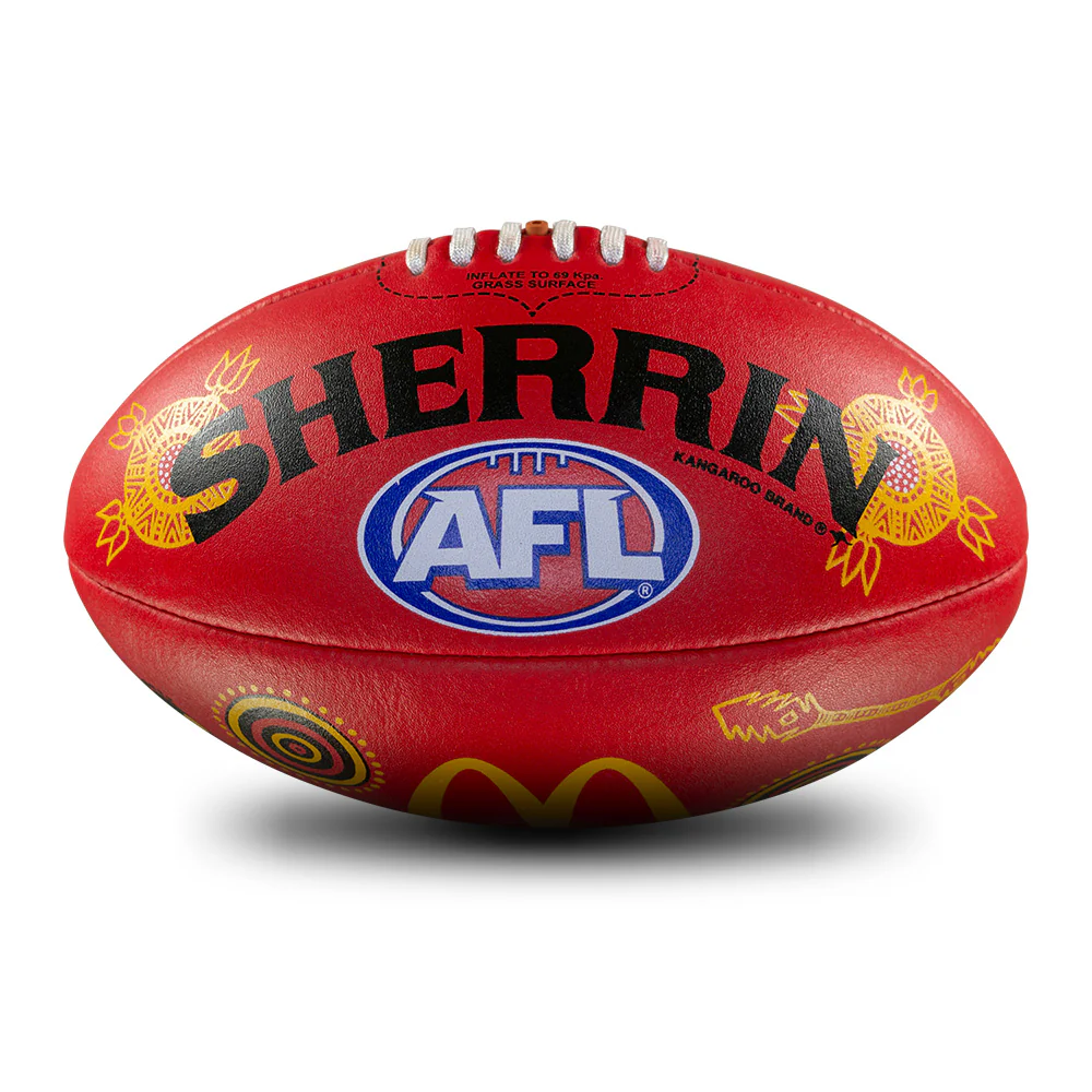 Sherrin Red Indigenous Split Leather Football