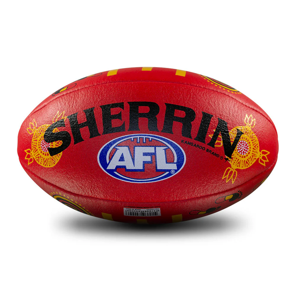 Sherrin Red Indigenous Split Leather Football - Image 6