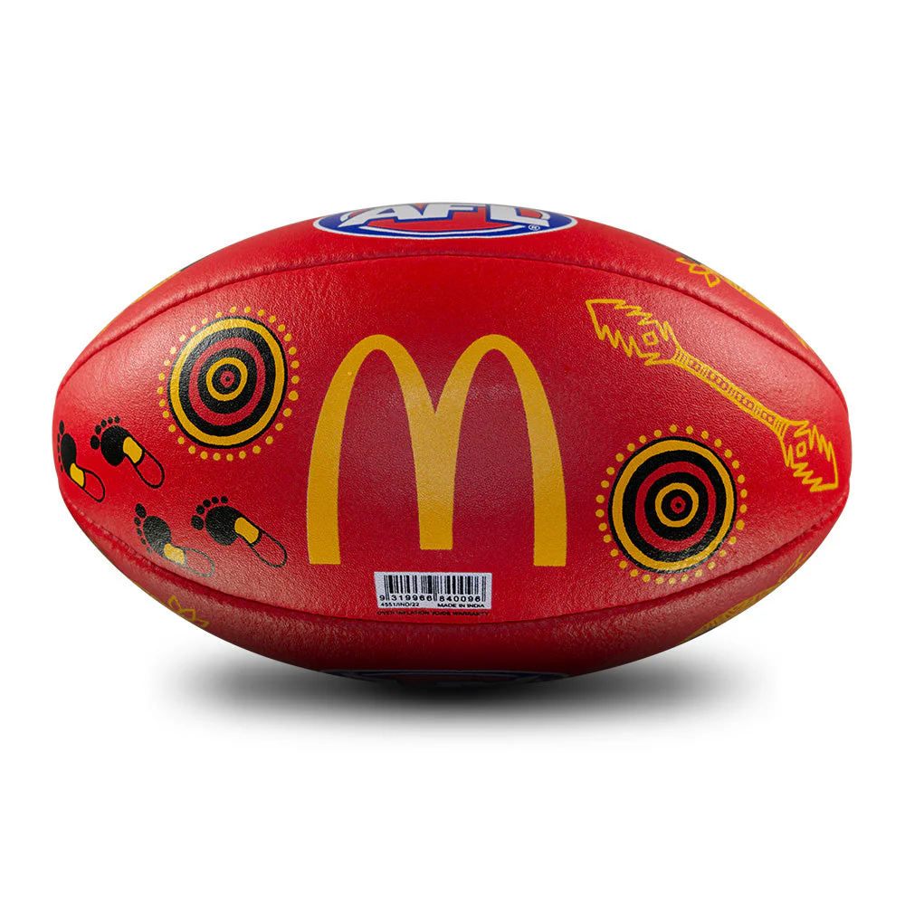 Sherrin Red Indigenous Split Leather Football - Image 7