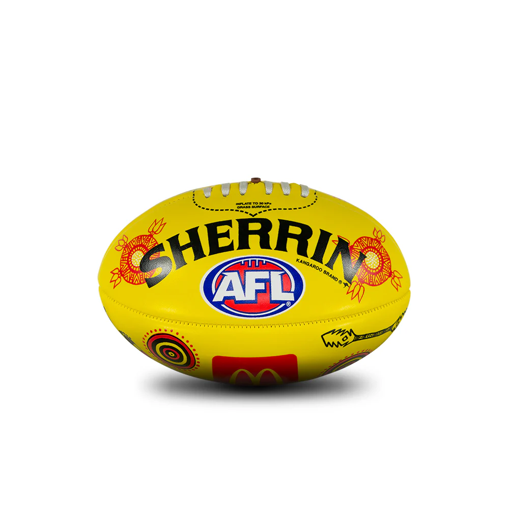 Sherrin AFL Indigenous Pvc Mini Football - Yellow