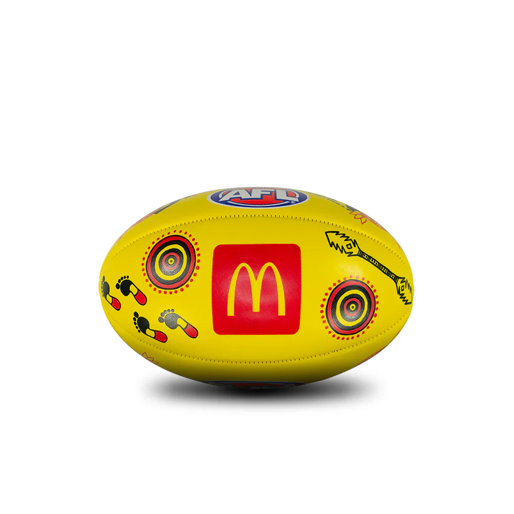 Sherrin AFL Indigenous Pvc Mini Football - Yellow - Image 2