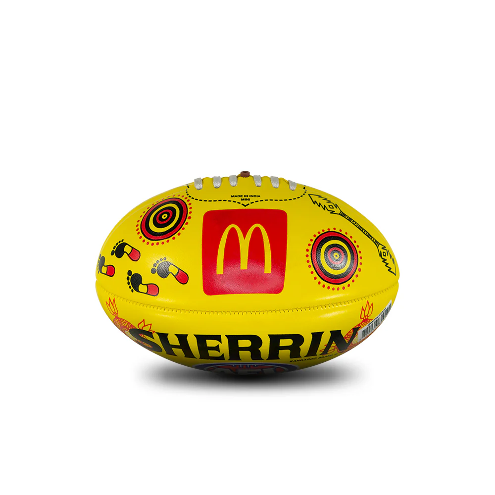 Sherrin AFL Indigenous Pvc Mini Football - Yellow - Image 3
