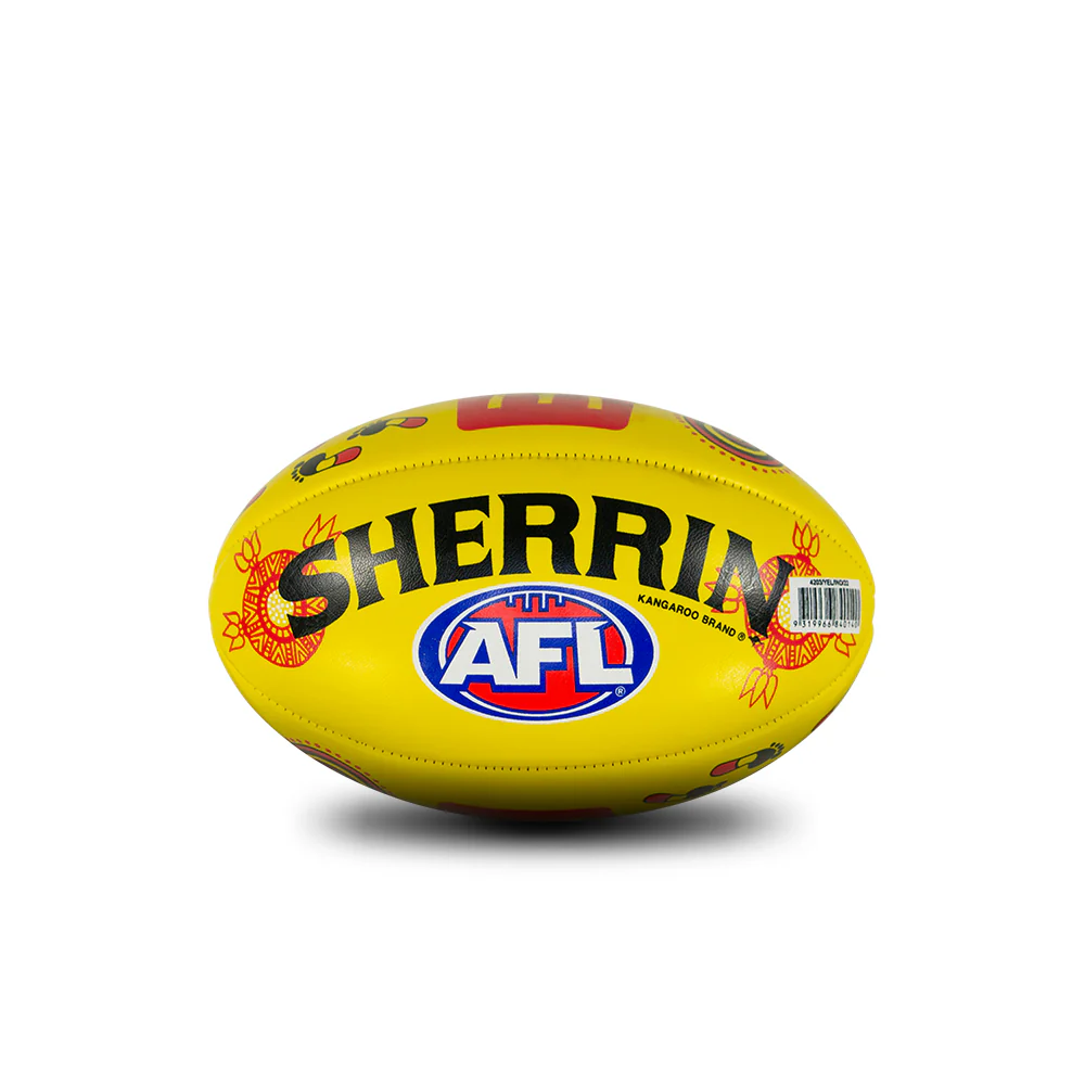 Sherrin AFL Indigenous Pvc Mini Football - Yellow - Image 4