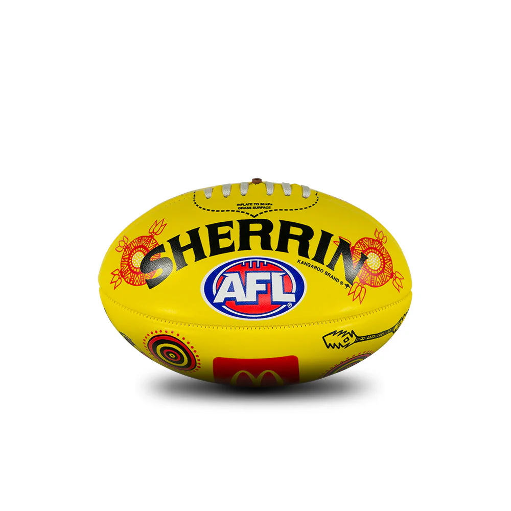Sherrin AFL Indigenous Pvc Mini Football - Yellow - Image 5
