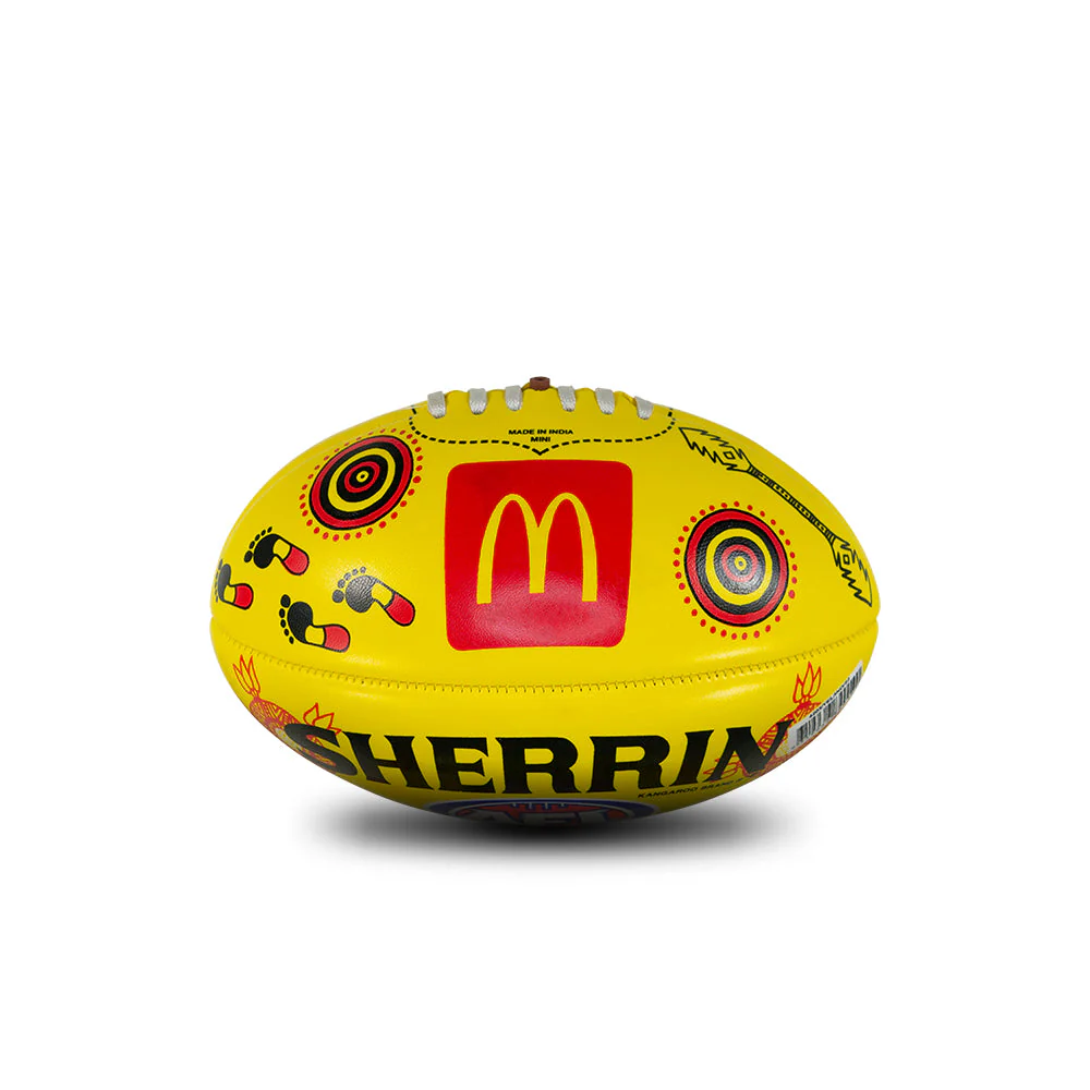 Sherrin AFL Indigenous Pvc Mini Football - Yellow - Image 6