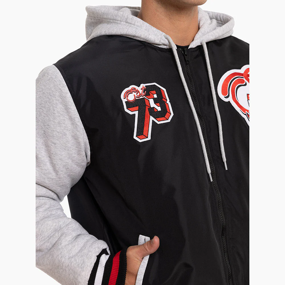St Kilda Adult Patchwork Bomber Jacket - Image 5