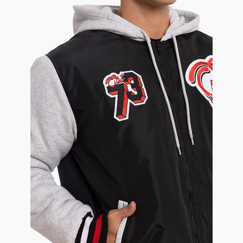 St Kilda Adult Patchwork Bomber Jacket - Image 6