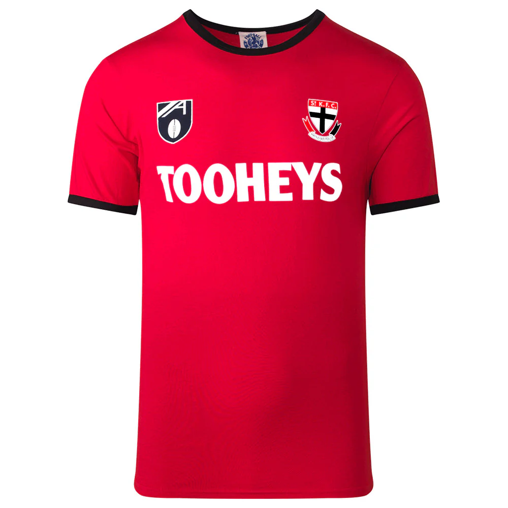 St Kilda Mens Red Throwback Tee